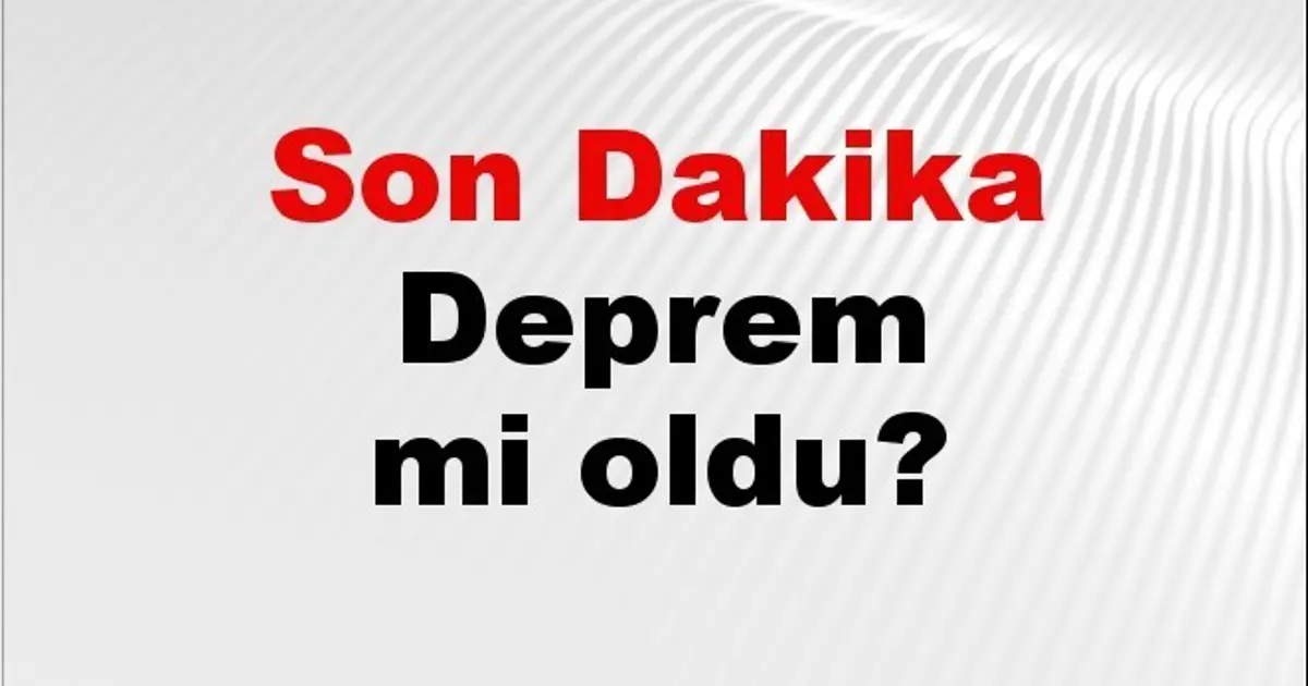 Marmara Denizi’nde 4.7 büyüklüğünde deprem: İ… | Sondakika